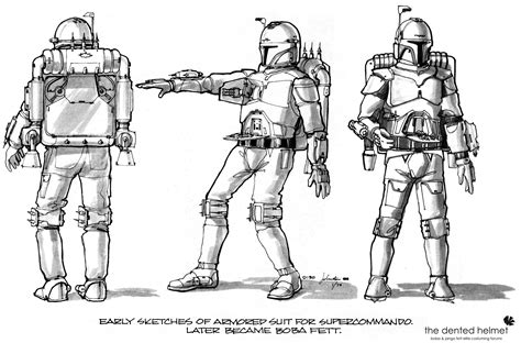 Boba Fett Concept Art by Joe Johnston | Boba Fett Costume and Prop ...