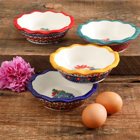 The Pioneer Woman Floral 5.5-Inch Scalloped Mini Pie Pans Set of 4 ...