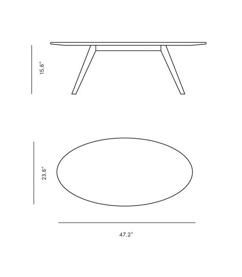 Dimensions for Dolf Coffee Table | Oval coffee tables, Coffee table ...
