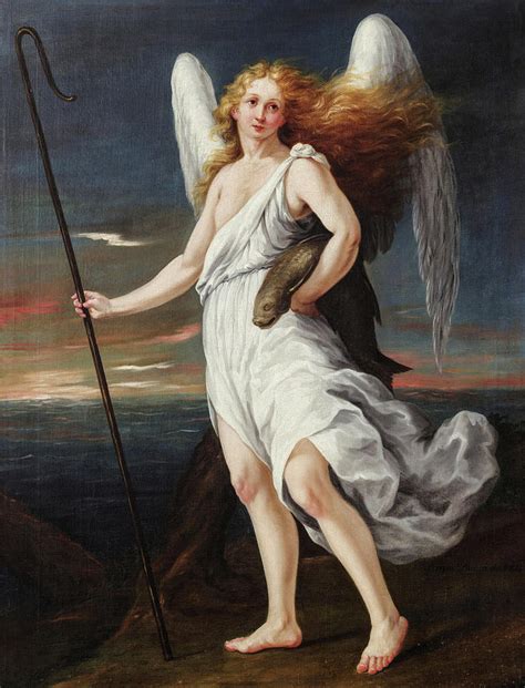 Raphael Archangel, 1841 Painting by Agustin Arrieta - Pixels