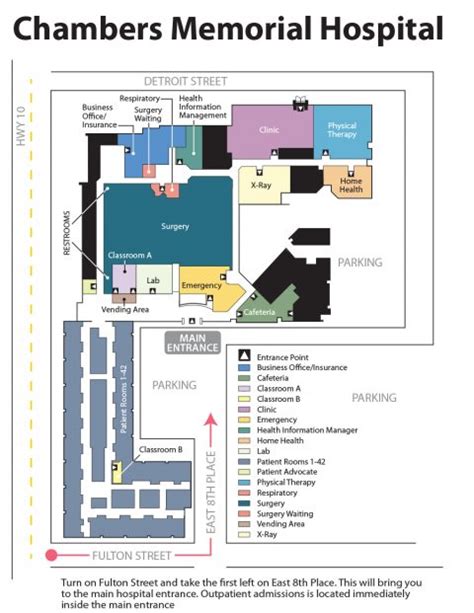 Hospital Map | Chambers Memorial Hospital