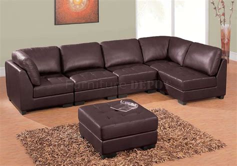 brown lether sectional Brown Sectional Sofa, Modern Leather Sectional Sofas, Brown Sofa, Usa ...