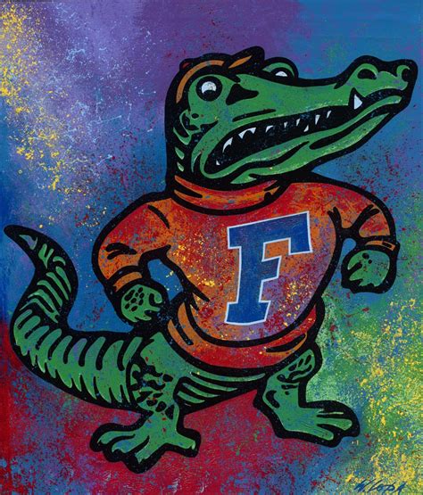 Lot Detail - Florida Gators Mascot Logo Lithograph Hand Signed by ...