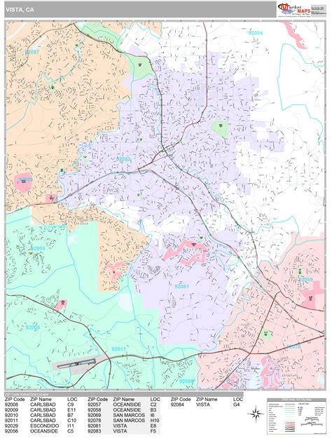 Vista California Map – Topographic Map of Usa with States