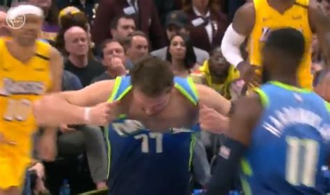 Video: Luka Doncic rips his jersey after missing free throws | Larry ...