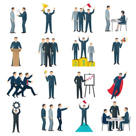 Leadership Flat Color Icons 466862 Vector Art at Vecteezy