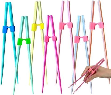 Amazon.com: 10 Pairs Reusable Chopstick Helpers Dishwasher Safe Training Chop sticks Adult ...