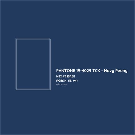 About PANTONE 19-4029 TCX - Navy Peony Color - Color codes, similar ...