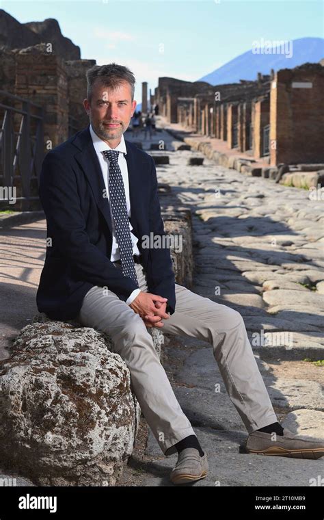 Italy, Pompei, near Naples, Gabriel Zuchtriegel, Director of the ...