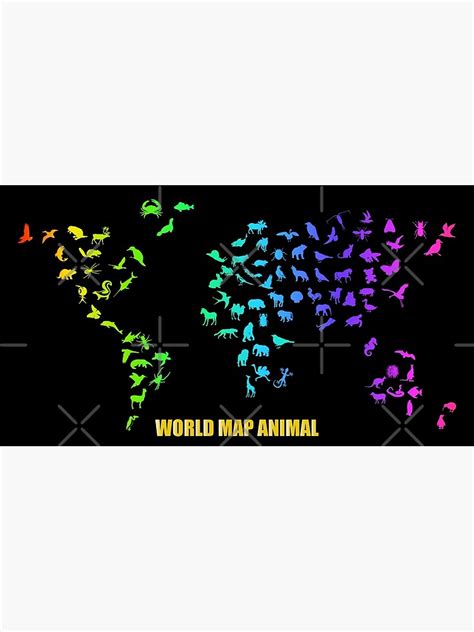 "Animal world map" Poster for Sale by PostersProf1 | Redbubble