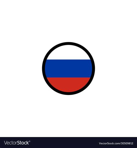 Russian flag icon logo design template Royalty Free Vector