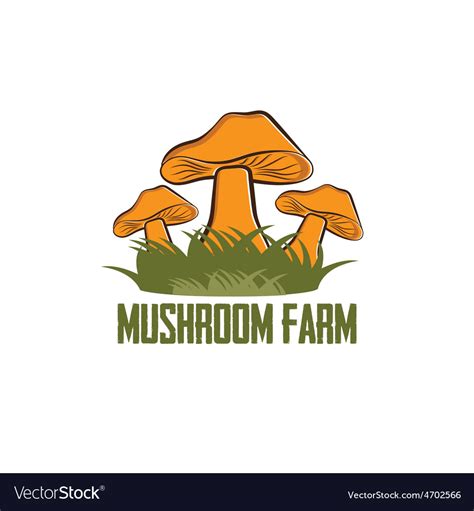 Mushroom farm design template Royalty Free Vector Image