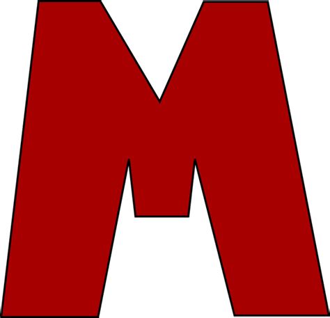 Red Letter M Clip Art - Red Letter M Image | Clip art, Lettering ...