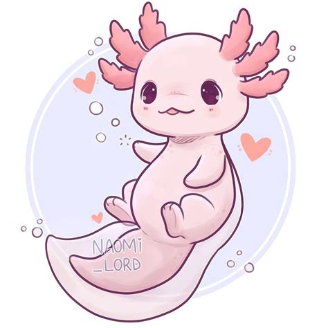 Axolotl Kawaii Cute Art Cute Drawings Axolotl Cute Images