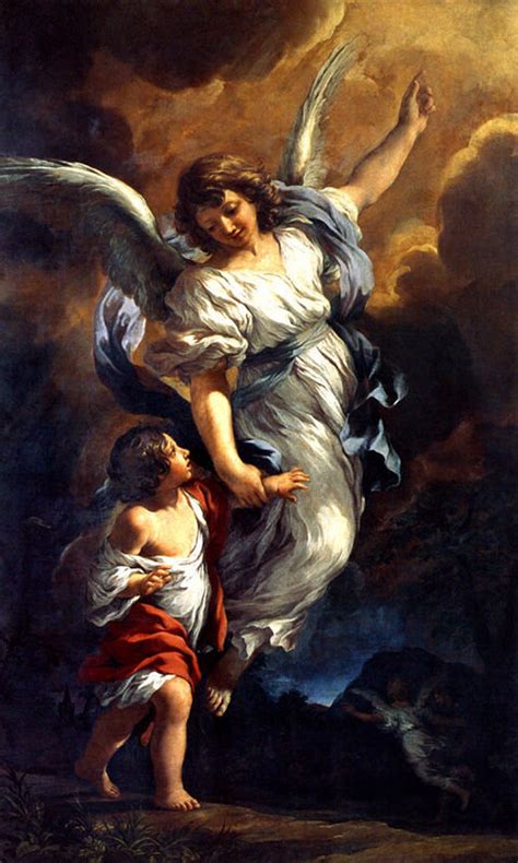 The Guardian Angel 1656 Italian Painting By Pietro Da Cortona | Etsy