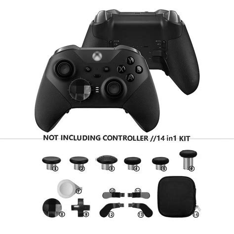 14 in 1 for Xbox Elite Series 2 Controller Accessories Replacement Pack ...