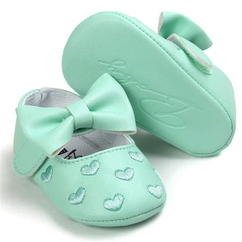 Mint Green Baby Shoes Princess Bow Girl Baby Toddler Shoes Casual Soft Non slip Newborn Shoes ...