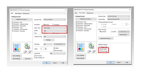 Print Settings for 'Style' sublimation paper - Epson Printer on Windows ...