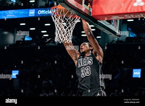 Brooklyn Nets center Nic Claxton dunks against the Oklahoma City ...