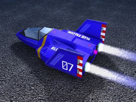 blue falcon f-zero 3d model