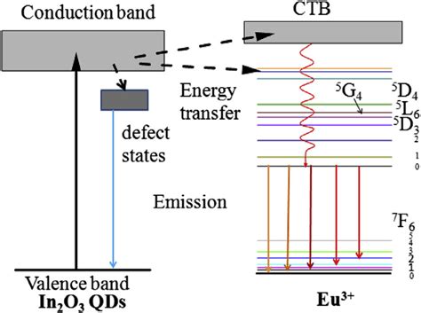 Schematic diagram illustrating the energy transfer process between In 2 ...