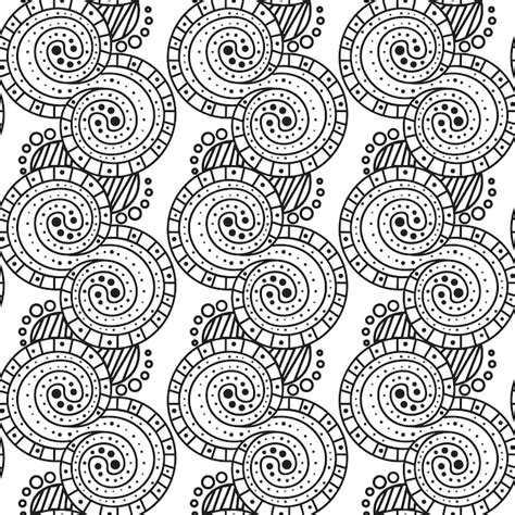 Premium Vector | Seamless black and white pattern zentangle