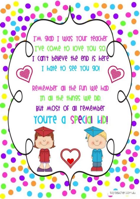 preschool goodbye poem from teacher - Clip Art Library