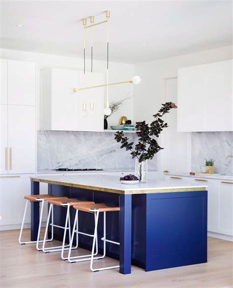 Your Home and Garden on Instagram: “Cobalt blue kitchen islands? That's ...