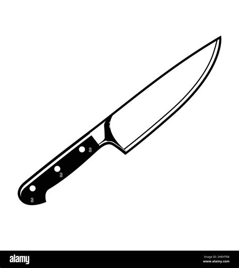 german style chef knife outline icon isolated on white background ...