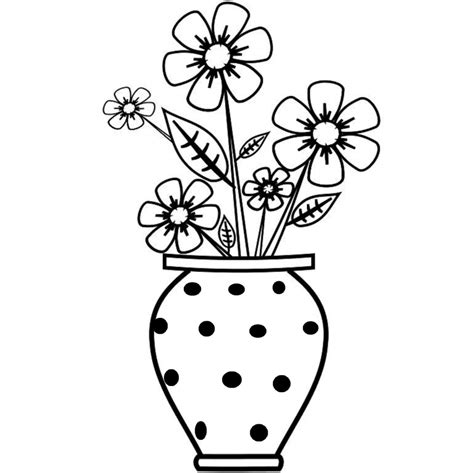 Drawing Of Flower Vase For Kid | Free download on ClipArtMag