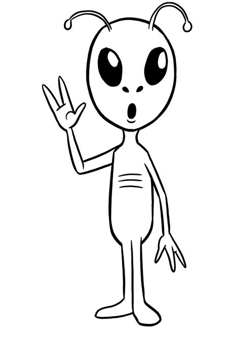 Easy Alien Drawing For Kids