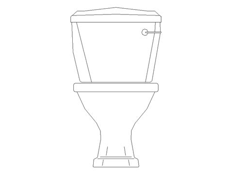 Elevation of sanitary sitting toilet CAD block 2d view layout file ...