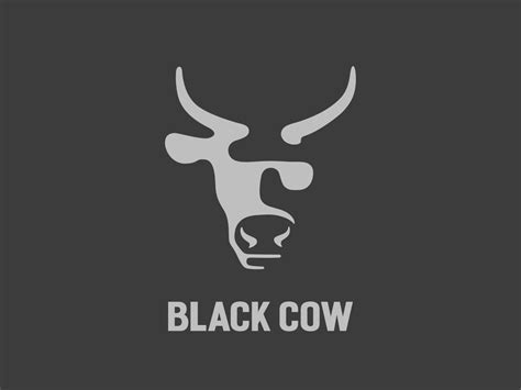 Black Cow Logo by Mike Abramovich on Dribbble