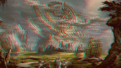 Mage Fantasy Art 3D Anaglyph Red Cyan by Fan2Relief3D on DeviantArt