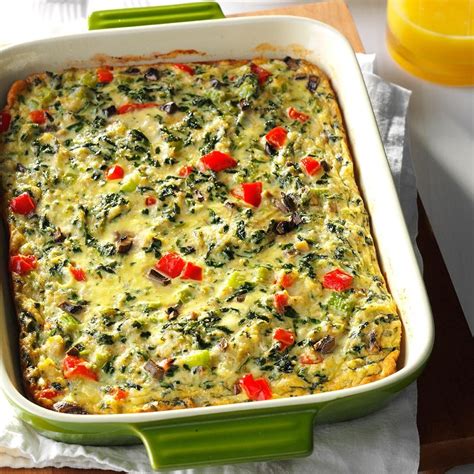 Crab-Spinach Egg Casserole Recipe | Taste of Home