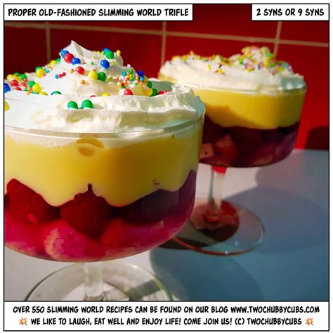 a proper old fashioned trifle - two ways to syn! - twochubbycubs