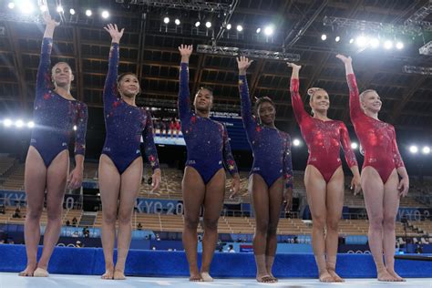 A Closer Look at Team USA Women’s Swarovski-embellished Gymnastics Leotards