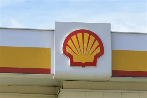 Logo of Shell on station editorial stock photo. Image of symbol - 169700103