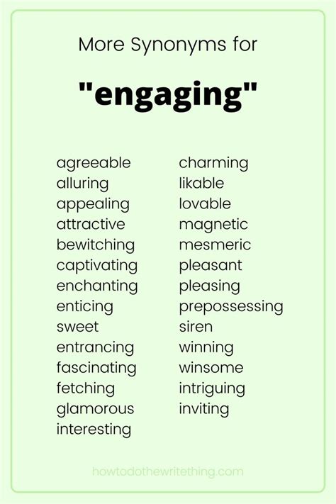 More synonyms for "engaging" | Writing Tips in 2021 | Writing words ...