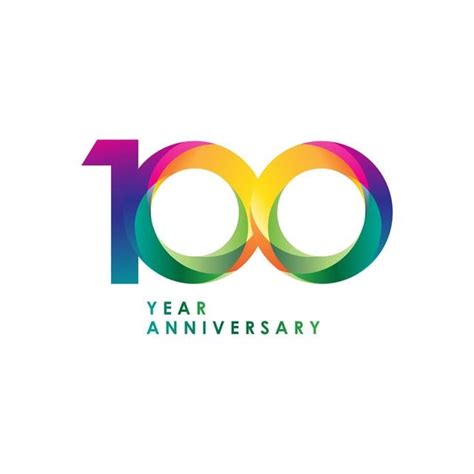 100 Year Anniversary Vector Template Design Illustration, Template Icons, 100 Icons, Year Icons ...