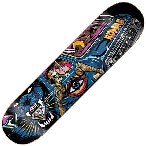 Blind Skateboards Romar This Decks A-Rockin Skateboard Deck 7.75 ...