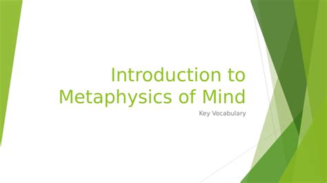 AQA Philosophy Metaphysics of Mind - What is Mind? | Teaching Resources