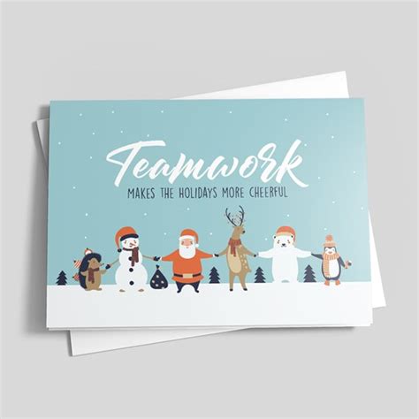 Santa's Teamwork Christmas Card - Christmas Greeting Cards by CardsDirect