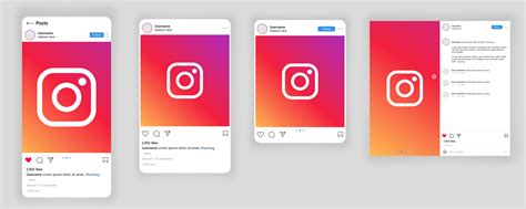 Instagram Social Media Post Vector Mockup Template, Instagram post ...