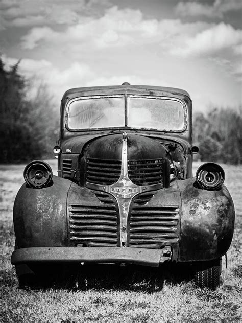 Vintage Dodge Truck in Black and White Photograph by Jennifer Rigsby - Fine Art America