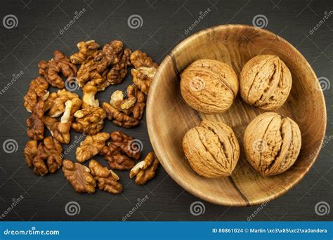 Super Foods for Human Brain. Nuts on a Wooden Table Stock Photo - Image ...