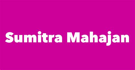 Sumitra Mahajan - Spouse, Children, Birthday & More