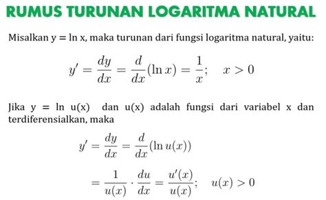 Turunan Pada Fungsi Dengan Bilangan E Dan Ln Atau Logaritma – Otosection