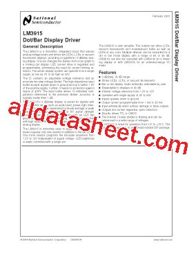 LM3915 Datasheet(PDF) - National Semiconductor (TI)