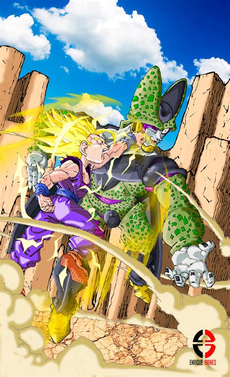 Gohan Vs Cell by EBRINES on DeviantArt